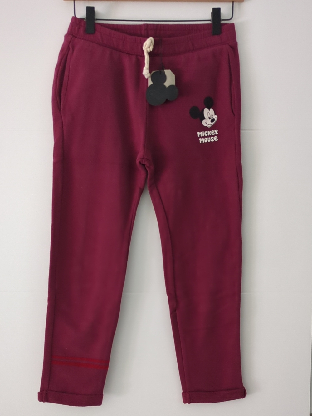 Zara X Disney  Kids Burgundy Jogger Pants Girls Sz 10 Yrs
